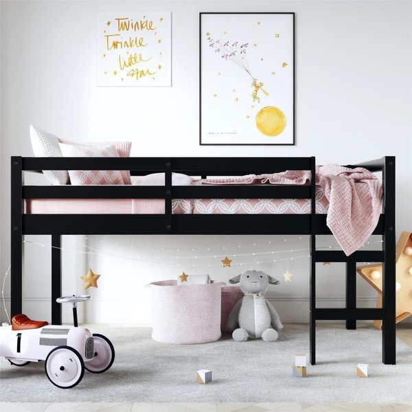 Dorel Living Dorel Living DA8377-BK Milton Junior Twin Loft Bed; Black DA8377-BK